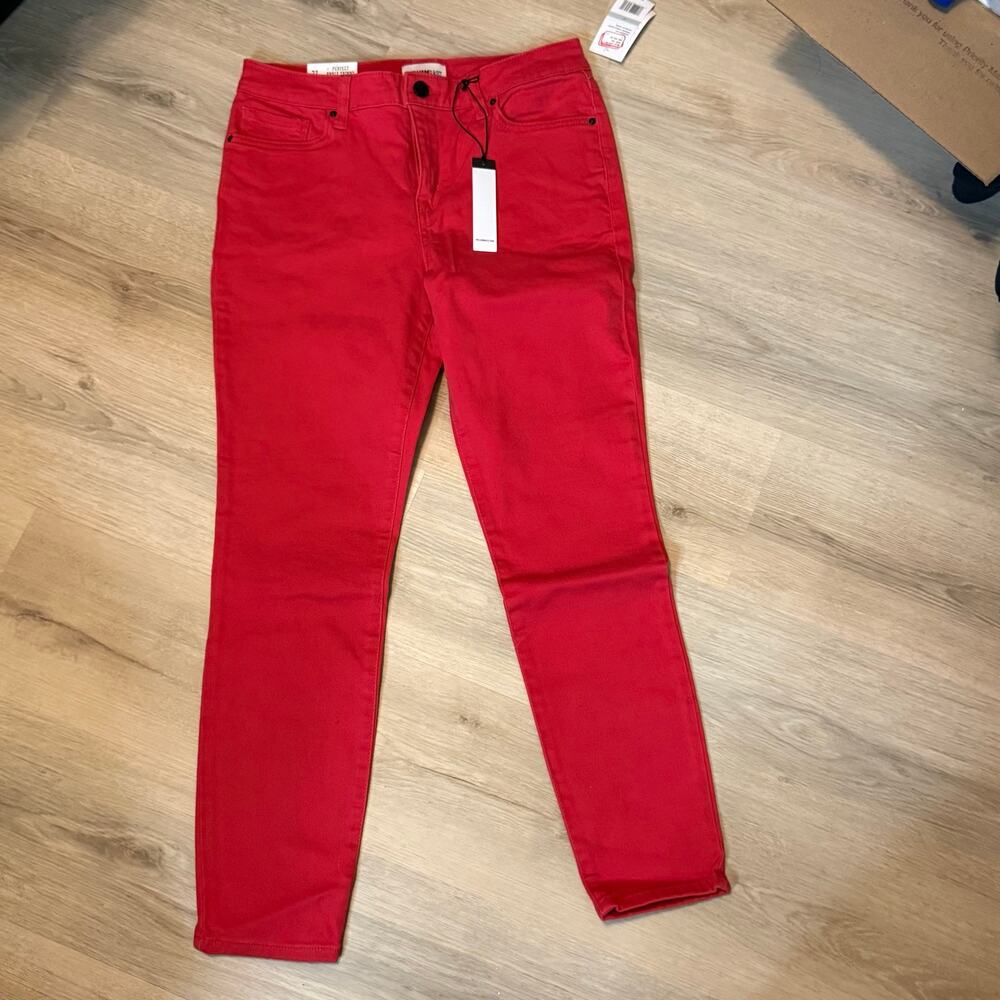 William Rast Perfect Ankle Skinny Jeans Women’s 27 Scarlet Red NWT